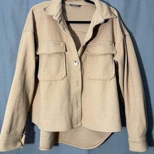 Camel color shacket